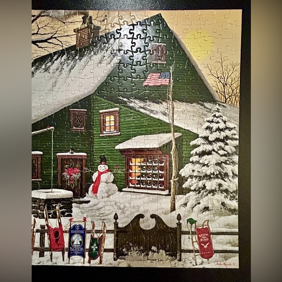 Charles Wysocki 500 Pc Puzzle Cocoa Break At The Copperfields Complete - Picture 4 of 7